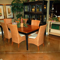 Brown residential concrete floor