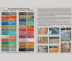Colored concrete chart thumbnails